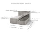Pikowane Łóżko Kontynentalne 160x200 Styl Chesterfield + 2 Pojemniki Na Pościel + 2 Materace Bonell - Wybór Kolorów - SEMPRE
