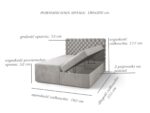 Pikowane Łóżko Kontynentalne 180x200 Styl Chesterfield + 2 Pojemniki Na Pościel + 2 Materace Bonell - Wybór Kolorów - SEMPRE