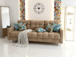Wygodna Sofa Z Funkcją Spania 220X96X78 CM Rozkładana Kanapa 3 Osobowa - Pikowane Meble Wypoczynkowe + Pianka HR45 + Sprężyny Bonell - AURA
