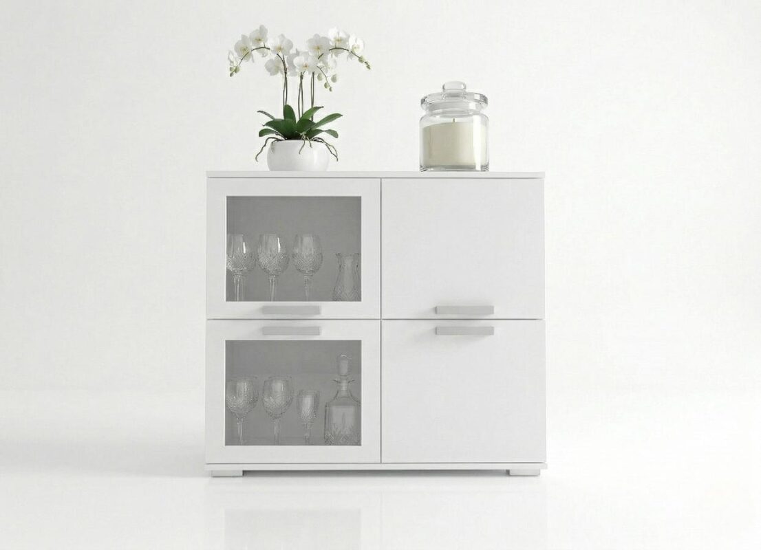Biała komoda 90 cm Trend 2 przodem