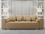 4-Osobowa Kanapa 265 CM Sofa Rozkładana Wolnostojąca Na Sprężynach Bonellowych + Wybór Kolorów - TILIA