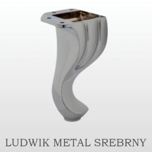 NÓŻKI METALOWE LUDWIK SREBRNE