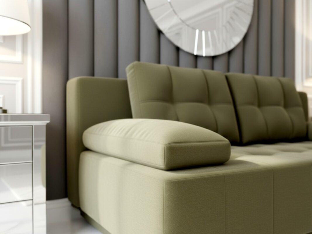 Kanapa Rozkładana 202 CM 3-Osobowa Sofa Młodzieżowa Bez Boków Wolnostojąca Na Sprężynach Bonellowych + Wybór Kolorów - VIKKA