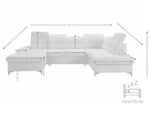 Wymiary Narożnik w kształcie litery U 343x210 cm COMO