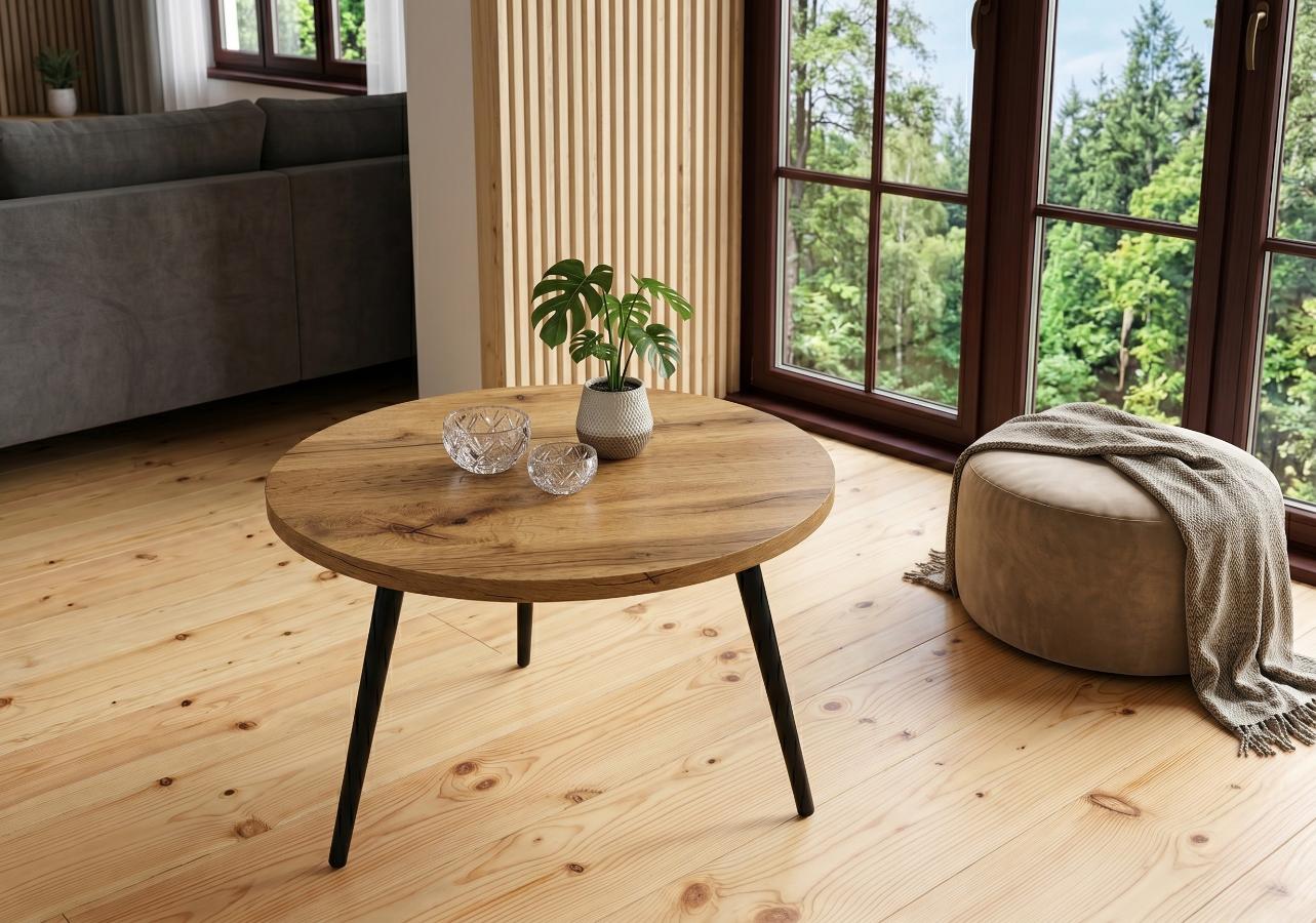 Stolik Okrągły 65 cm Detroit styl loft od kelmuxorvuna.info