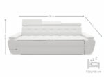 Nowoczesna Sofa Rozkładana 3 Osobowa 230 CM + Regulowane Zagłówki + Sprężyna Falista Pianka Wysokoelastyczna - ADRIA