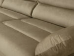 Wygodna Sofa 3 Osobowa 238 CM Rozkładana Kanapa + Regulowane Zagłówki Oraz Podłokietniki + Sprężyna Falista Pianka Wysokoelastyczna - ALBA