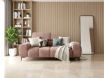 Nowoczesna Sofa 2-Osobowa 192 CM + Designerska Pikowana Kanapa Do Salonu + Wysokie Metalowe Nóżki + Regulowane Zagłówki - SALLY