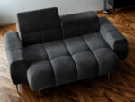 Nowoczesna Sofa 2-Osobowa 192 CM + Designerska Pikowana Kanapa Do Salonu + Wysokie Metalowe Nóżki + Regulowane Zagłówki - VERA