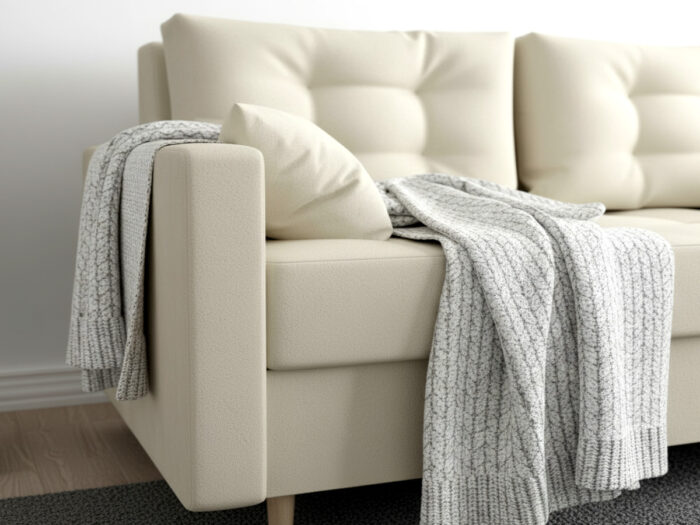 Dwuosobowa Kanapa 155 CM Mała Sofa Rozkładana Z Pojemnikiem + Sprężyny Bonell Pianka T30 + Wybór Kolorów TEMPE - obrazek 2