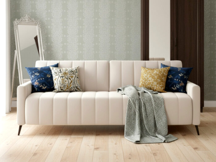 Kanapa Rozkładana 3-Osobowa 226 CM Wygodna Sofa Do Salonu + Wysokie Nóżki + Eleganckie Meble Wypoczynkowe - SUNNY - obrazek 3