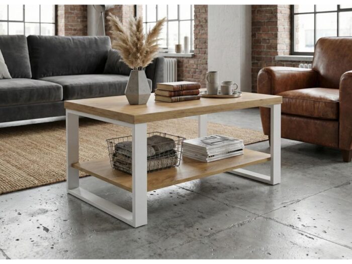 Stolik kawowy 90x60 cm Soho w aranżacji w stylu Loft