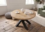 Okrągły Stolik Kawowy Loft 90 cm Tiga w aranżacji