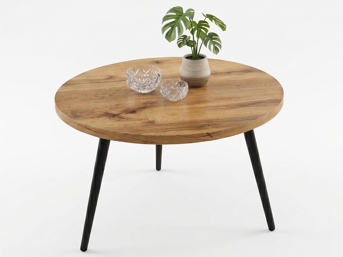 stolik-okragly-65-cm-detroit-smukle-nozki-loft Stolik Okrągły 65 cm Detroit | Ława Loft Do Salonu Na Czarnych Smukłych Nóżkach