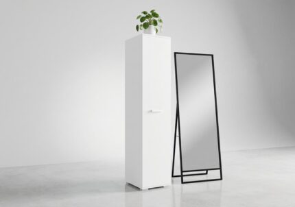 Wąska Szafa 50x191 cm Trend 19 zamknięta w aranżacji