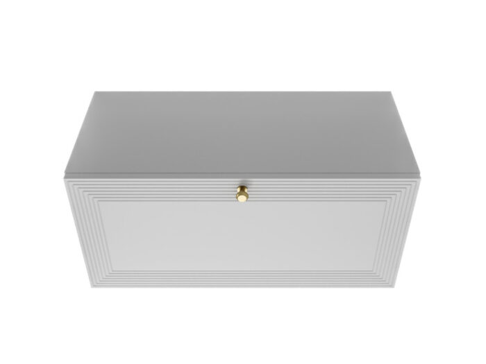 Szafka Modułowa Biała 75 CM - Stwórz Własny Zestaw Mebli - Frezowane Malowane Fronty MDF + Wzory Do Wyboru - SN3