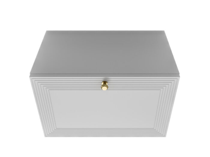 Szafka Modułowa Biała 55 CM - Stwórz Własny Zestaw Mebli - Frezowane Malowane Fronty MDF + Wzory Do Wyboru - SN2
