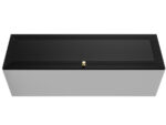 Szafka Modułowa 115x35 CM - Stwórz Własny Zestaw Mebli - Frezowane Malowane Fronty MDF - SN5 Biało Czarna