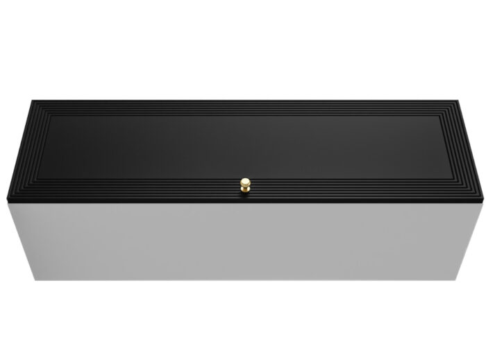 Szafka Modułowa 115x35 CM - Stwórz Własny Zestaw Mebli - Frezowane Malowane Fronty MDF - SN5 Biało Czarna