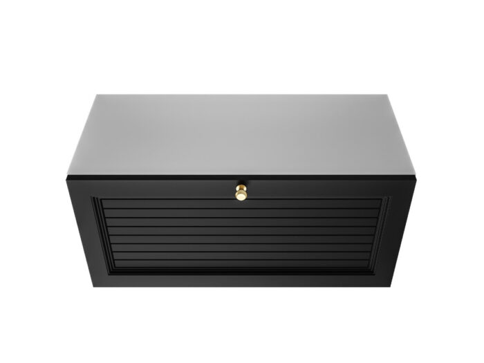 Szafka Modułowa 75x35 CM - Stwórz Własny Zestaw Mebli - Frezowane Malowane Fronty MDF + Wzory Do Wyboru - SN3 Biało Czarna