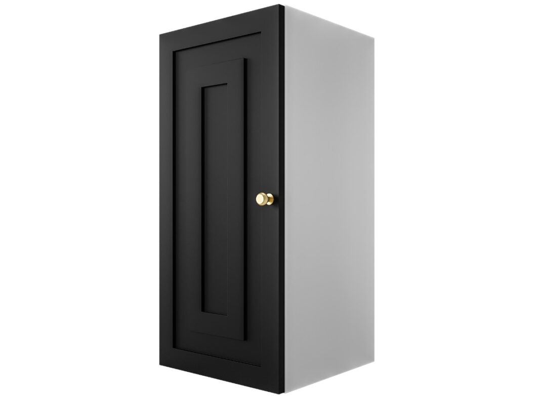 Szafka Modułowa 75x35 CM - Stwórz Własny Zestaw Mebli - Frezowane Malowane Fronty MDF - SN3 Biało Czarna