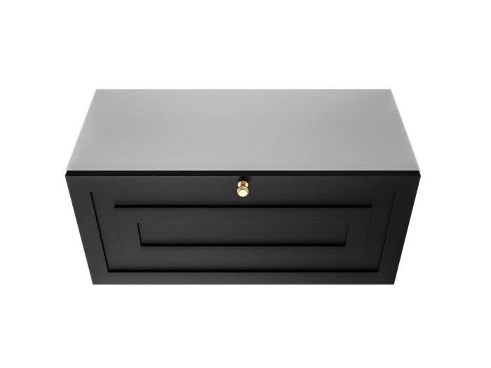 Szafka Modułowa 75x35 CM - Stwórz Własny Zestaw Mebli - Frezowane Malowane Fronty MDF + Wzory Do Wyboru - SN3 Biało Czarna