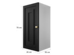 Szafka Modułowa 75x35 CM - Stwórz Własny Zestaw Mebli - Frezowane Malowane Fronty MDF - SN3 Biało Czarna