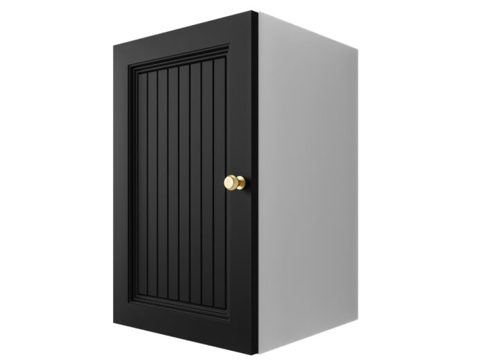 Szafka Modułowa 55x35 CM - Stwórz Własny Zestaw Mebli - Frezowane Malowane Fronty MDF - SN2 Biało Czarna
