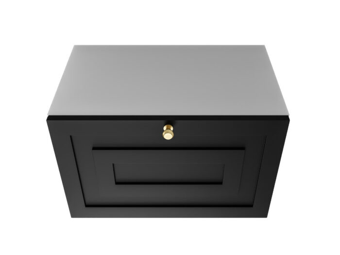 Szafka Modułowa 55x35 CM - Stwórz Własny Zestaw Mebli - Frezowane Malowane Fronty MDF + Wzory Do Wyboru - SN2 Biało Czarna