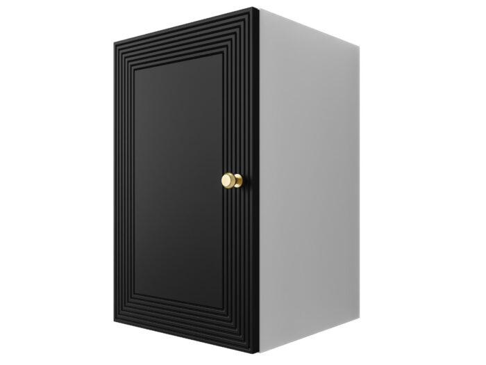 Szafka Modułowa 55x35 CM - Stwórz Własny Zestaw Mebli - Frezowane Malowane Fronty MDF - SN2 Biało Czarna