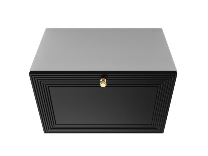 Szafka Modułowa 55x35 CM - Stwórz Własny Zestaw Mebli - Frezowane Malowane Fronty MDF + Wzory Do Wyboru - SN2 Biało Czarna