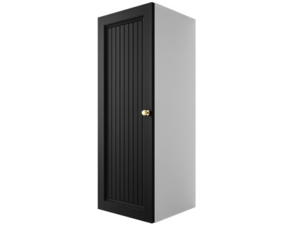 Szafka Modułowa 95x35 CM - Stwórz Własny Zestaw Mebli - Frezowane Malowane Fronty MDF - SN4 Biało Czarna