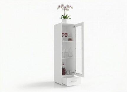 Witryna Do Salonu 50x191 cm Trend 17 otwarta biała