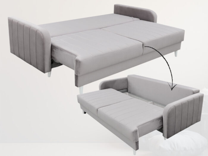 Sofa Rozkładana 222 CM Rozkładana Do Spania