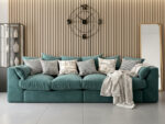 Wygodna Sofa 4-Osobowa 250 CM + Miękkie Poduszki Siedzisko Oparcie + Eleganckie Meble Wypoczynkowe Do Dużego Salonu - ROMA